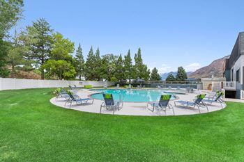 Poolside lounge area